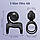 Ерекційні кільця з вібрацією, чорне, фото 8