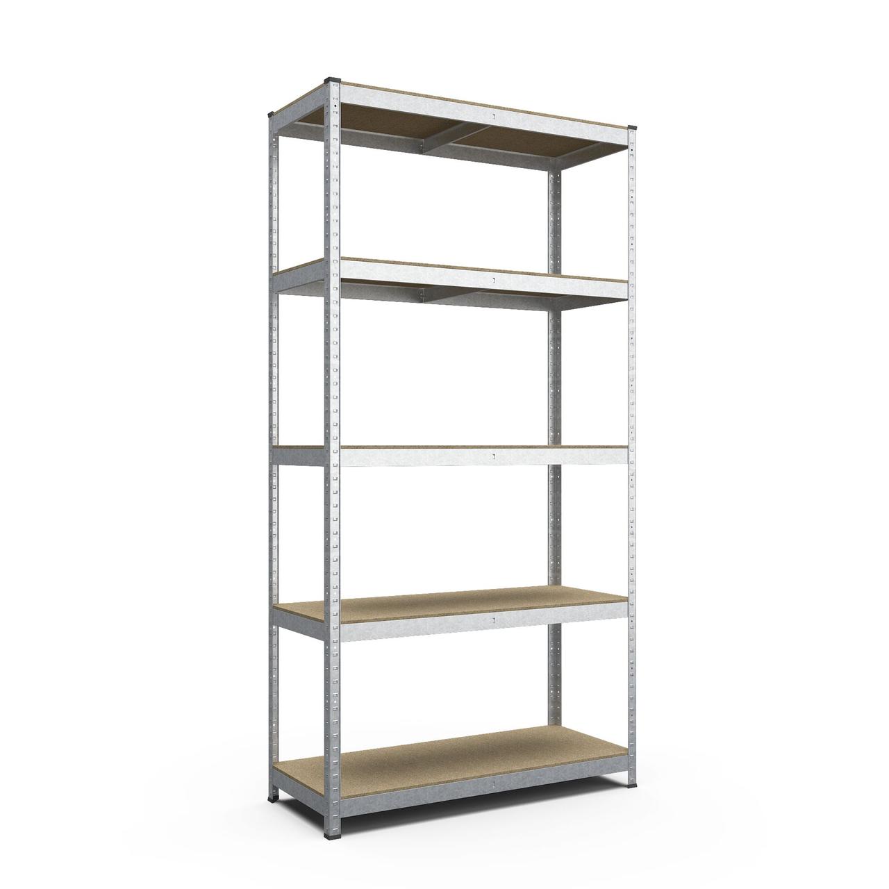 Стелаж Стандарт ОД 2400х1000х500 Меткас, 220 кг/полицю, 5 полиць, ДСП, оцинкований, металевий
