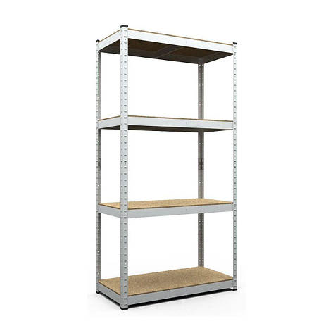 Стелаж SL Бюджет ОМ 1600х800х300 Меткас, 175 кг/полку, 4 полки, МДФ, оцинкований, металевий, фото 1