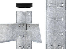 Стелаж SL Бюджет ОМ 1600х800х300 Меткас, 175 кг/полку, 4 полки, МДФ, оцинкований, металевий, фото 5