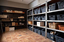 Стелаж SL Бюджет ОМ 1800х600х300 Меткас, 175 кг/полицю, 5 полиць, МДФ, оцинкований, металевий, фото 2