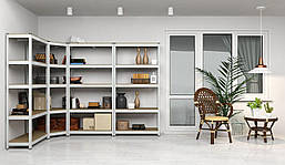 Стелаж SL Бюджет ОМ 1800х600х300 Меткас, 175 кг/полицю, 5 полиць, МДФ, оцинкований, металевий, фото 5