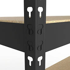 Стелаж Титан КМ 2160х1800х500 Меткас, 300 кг/полицю, 5 полиць, МДФ, пофарбований, металевий, фото 5