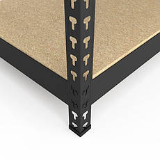 Стелаж Титан КМ 1800х1400х500 Меткас, 300 кг/полицю, 4 полиці, МДФ, пофарбований, металевий, фото 4