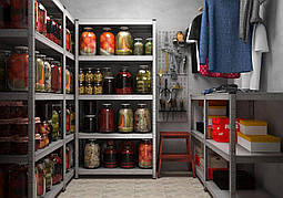 Стелаж Стандарт ОС 2400х1200х400 Меткас, 220 кг/полицю, 5 полиць, метал, оцинкований, фото 2