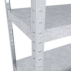 Стелаж Стандарт ОС 2850х1200х400 Меткас, 220 кг/полицю, 6 полиць, метал, оцинкований, фото 4