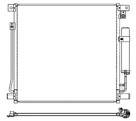 Конденсатор кондиціонера Mitsubishi L200 15- Koyoair АКПП/МКПП; 515X503X12; +осушувач; (2.4 TDI/2.5 D/2.4 D)