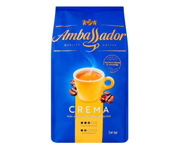 Кава в зернах Ambassador Crema 1кг
