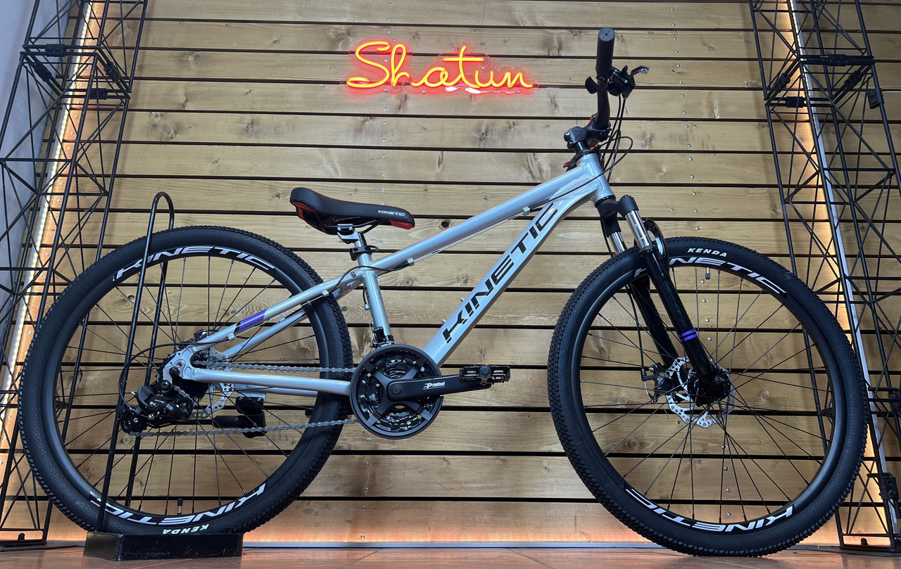 Велосипед гірський спортивний Kinetic Profi 26" на зріст 130-160 см сірий