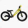Велобіг дитячий Corso 14 дюймів NL-71040 Жовтий, складана нейлонова рама, надувні колеса 14'' (Біговел), фото 2