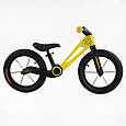 Велобіг дитячий Corso 14 дюймів NL-71040 Жовтий, складана нейлонова рама, надувні колеса 14'' (Біговел), фото 4