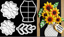 Набір пластикових вирубок з трафаретом та оттиском "Композиція №1"