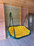 Підвісне крісло гамак для квартири та дачі, Гойдалка для дорослих на дачу 90х180 см, Гойдалка підвісна вулична, фото 3