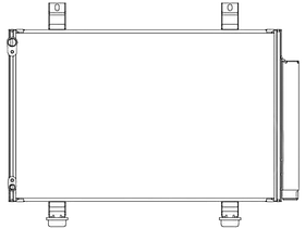 Конденсатор кондиціонера Suzuki Swift 05-10 Koyoair АКПП/МКПП; 546X346X16; +осушувач; (1.3/1.5/1.6)