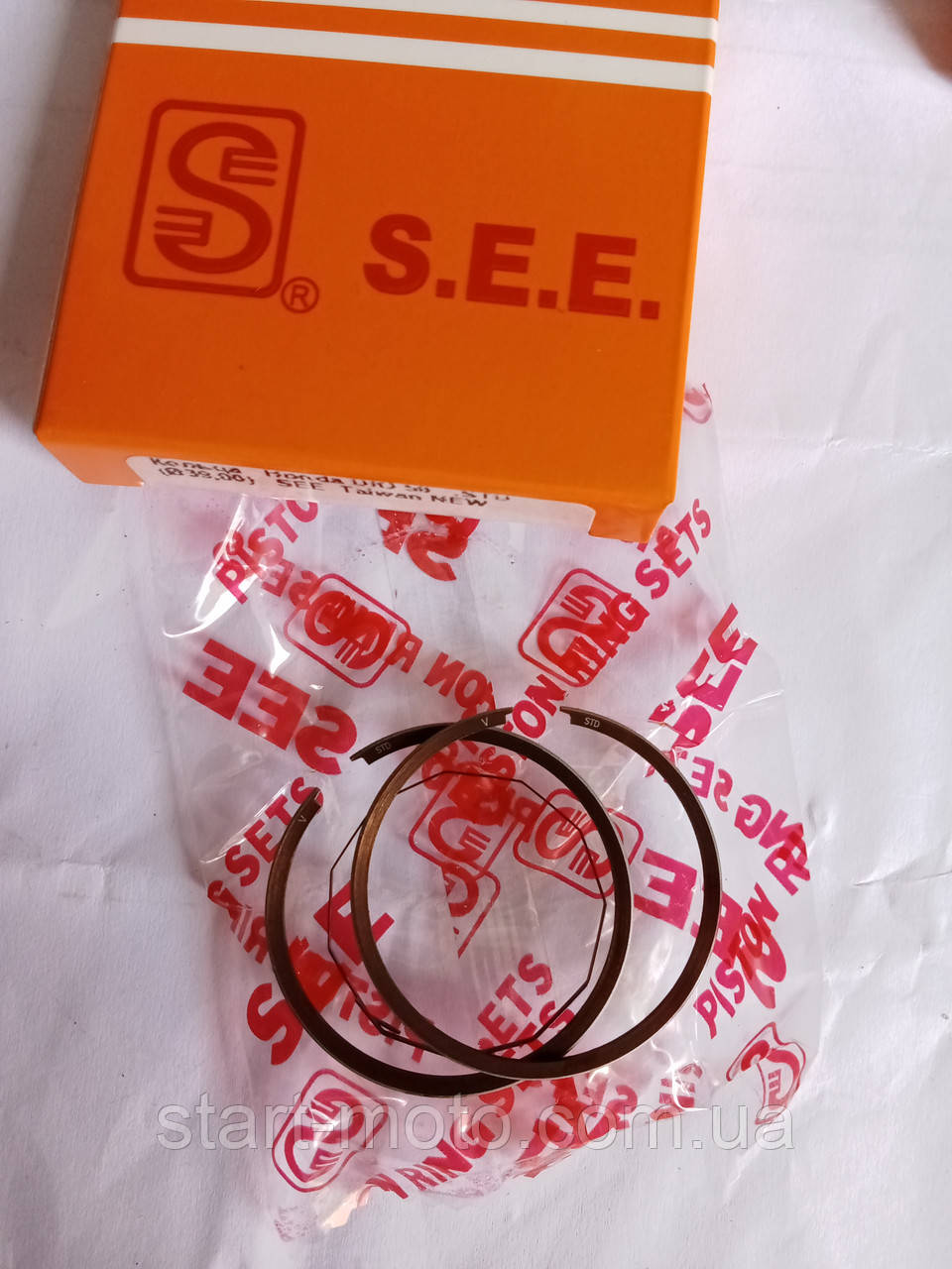 STD 39mm HONDA-50 2T DIO AF18/27/28 Кільця к-кт на скутер фірма SEE — Made in Taiwan