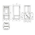 Піч, декорована майолікою, з повітропровідною системою на пелетах NORDICA Noris Plus Lux tortora — 12 кВт, фото 7