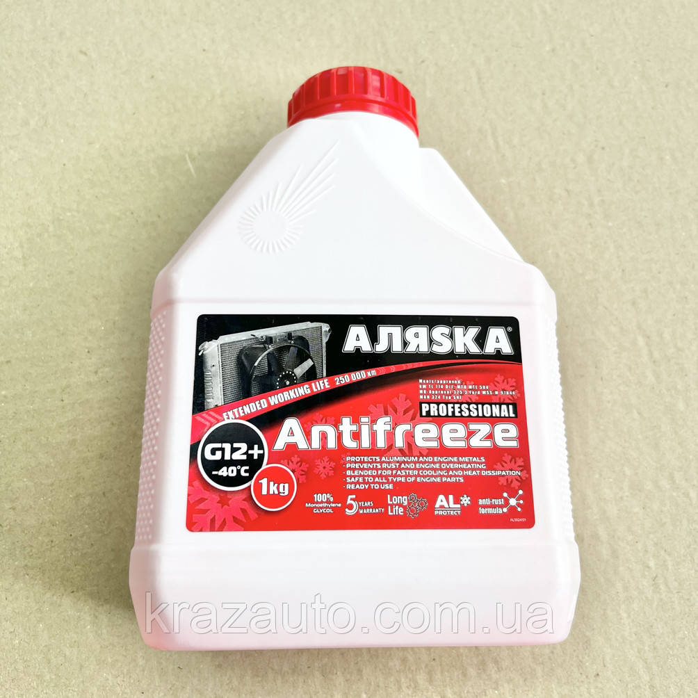 Антифриз АЛЯSКА ANTIFREEZE-40 (червоний) Каністра 1 л/0,98кг.(4802648030) 5524, фото 1