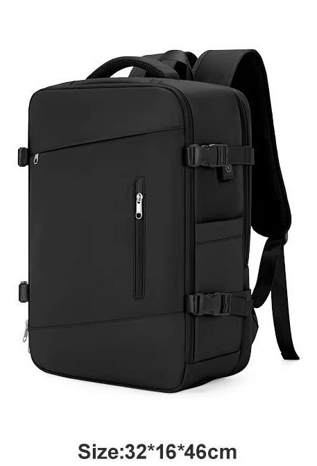 Рюкзак міський місткий вологозахищений 20-35 чорний 2265, фото 1