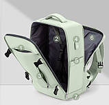 Рюкзак міський місткий вологозахищений 20-35 чорний 2265, фото 3