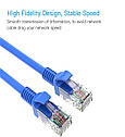 Мережевий кабель Ethernet RJ45 50 м. Водонепроникний CAT5 кабель LAN для CCTV POE IP камер. Blue, фото 4