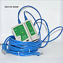Мережевий кабель Ethernet RJ45 50 м. Водонепроникний CAT5 кабель LAN для CCTV POE IP камер. Blue, фото 6