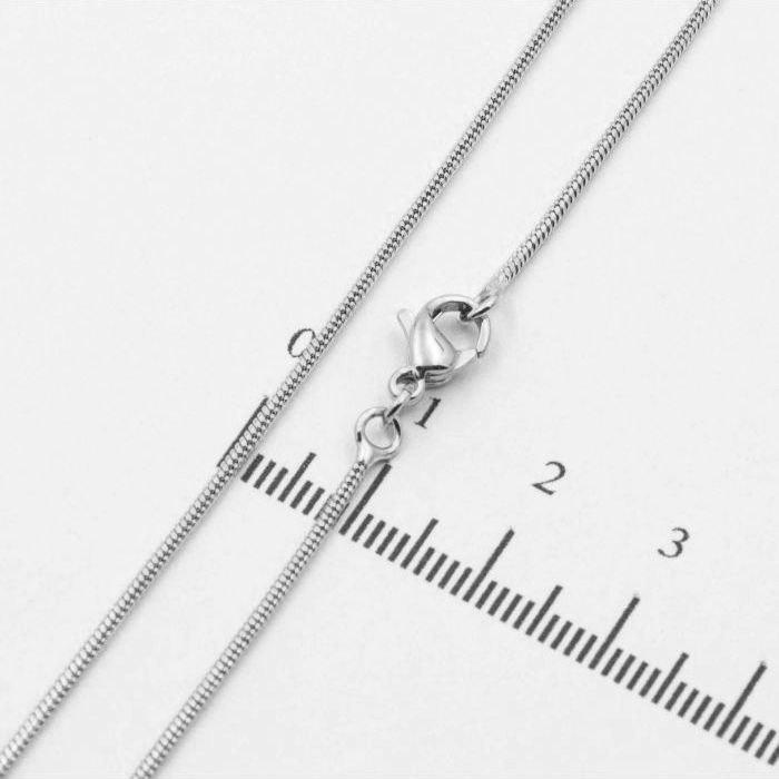 Ланцюжок родій Плетіння "Снейк" 0,1/50 см (Медичне золото), фото 1