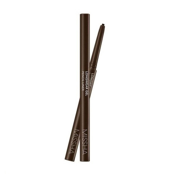 Стійкий гелевий олівець лайнер холодний коричневий Missha Longwear Gel Pencil Liner Pecan Brown 0.14 г