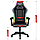 Геймерське Крісло з RGB Підсвіткою до 120 кг Чорне Ігрове Крісло для Геймерів Hell's HC-1003 LED RGB Black Поворотне Польща, фото 2