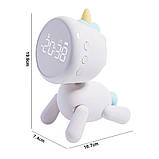 Дитячий будильник Единоріг світлодіодний нічник з цифровим дисплеєм, 6 мелодій та таймер XR-MM-C2305, фото 6