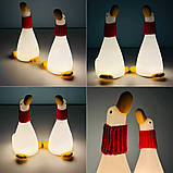 Нічник дитячий силіконовий Качка з шарфом Dream Duck A013, фото 10