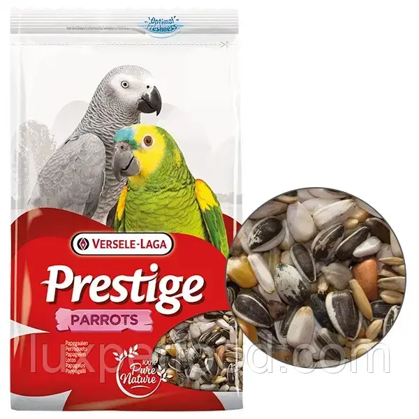 Корм для папуг Versele-Laga Prestige Parrots 15кг соняшник+ядра Верселе Лага Престиж Перотс зернова суміш