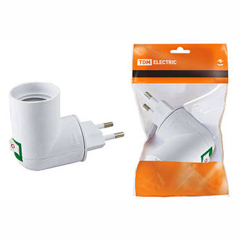 Патрон E27 з вимикачем у розетку (LUX)