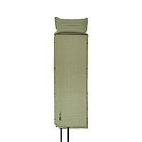 Килимок самонадувний з подушкою Mobi Garden Dot single air 30 мм NX22663003 green (NH)