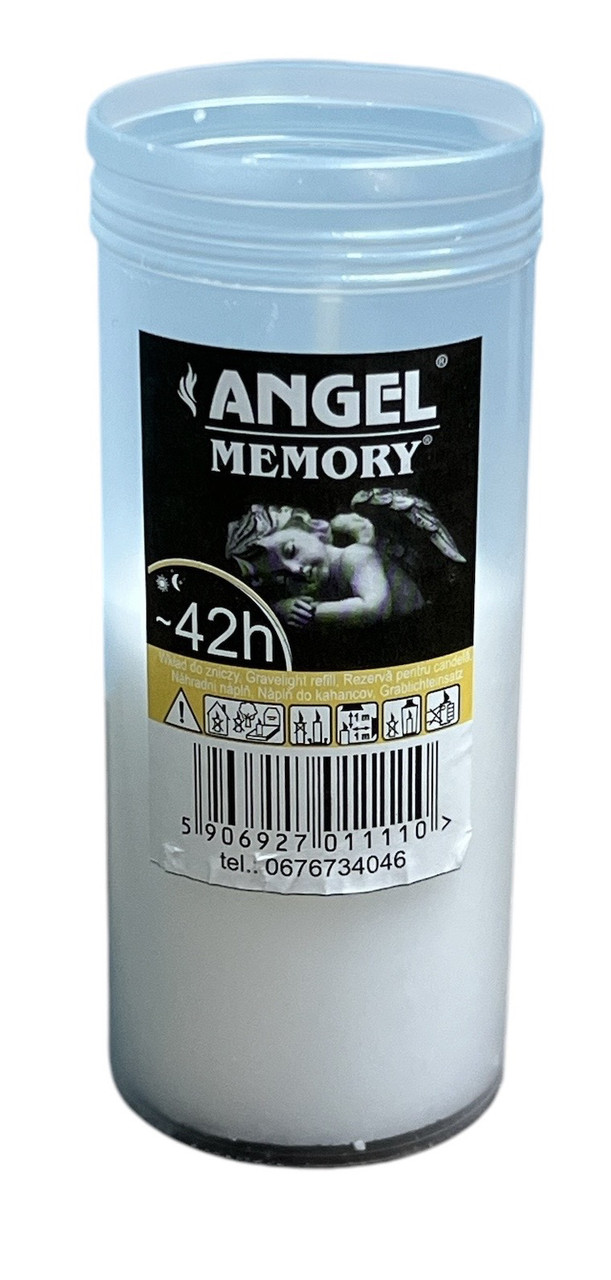 Свічка парафінова 42 години запаска Angel Memoria вклад до лампадки, фото 1