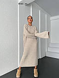 Довга вʼязана сукня з вовни 8041 со, фото 4
