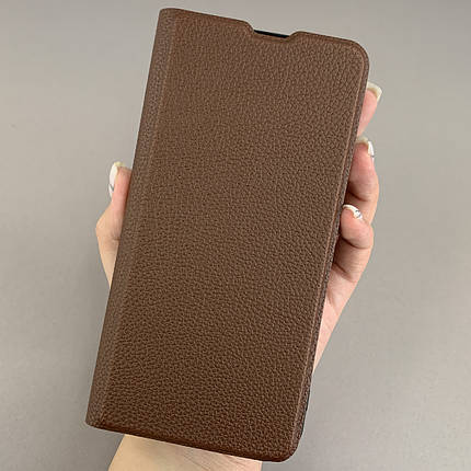 Чохол-книга для Samsung Galaxy S25 Plus книжка із захистом камери на телефон самсунг с25 плюс коричнева q01d, фото 1