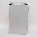 Коробка для торта картон з прозорим віконцем 250*250*400, фото 2