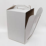 Коробка для торта картон з прозорим віконцем 250*250*400, фото 3