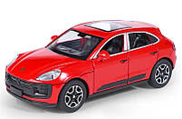 Машинка іграшкова Porsche Macan «АвтоЕксперт» Порше Макан, метал, червона, підсвітка фар, звук, інерція, відкр. двері, капот,, фото 3