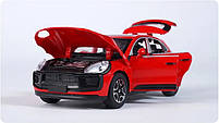 Машинка іграшкова Porsche Macan «АвтоЕксперт» Порше Макан, метал, червона, підсвітка фар, звук, інерція, відкр. двері, капот,, фото 6