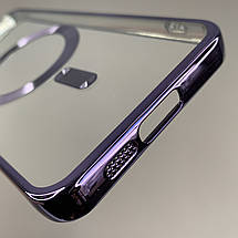 Чохол для Samsung Galaxy S24 FE прозорий чохол з магсейф на телефон самсунг с24 фе фіолетовий h3b, фото 4
