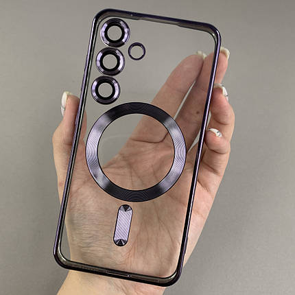 Чохол для Samsung Galaxy S25 чохол з магсейф із захистом камери на телефон самсунг с25 фіолетовий h3b, фото 1