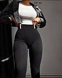 Лосини в рубчік на флісі з високою талією 137 ис, фото 3