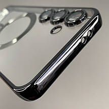 Чохол для Samsung Galaxy S24 FE прозорий чохол з магсейф на телефон самсунг с24 фе чорний h3b, фото 5