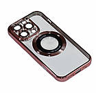 Магнітний чохол XON PhoneCase Magnetic для iPhone 14 Pro (PCMC1114300P 8192) Рожевий/Прозорий, фото 3
