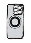 Магнітний чохол XON PhoneCase Magnetic для iPhone 14 Pro (PCMC1114300P 8192) Рожевий/Прозорий, фото 4