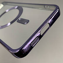 Чохол для Samsung Galaxy S25 Plus прозорий чохол з магсейф на телефон самсунг с25 плюс фіолетовий h3b, фото 4