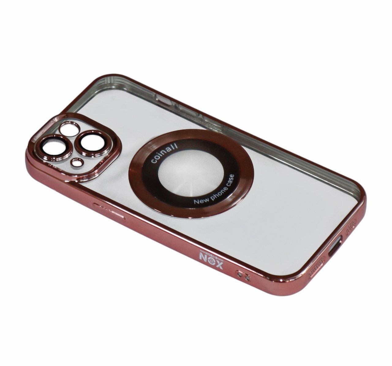 Магнітний чохол XON PhoneCase Magnetic для iPhone 14 (PCMC1114100P 8215) Рожевий/Прозорий, фото 1