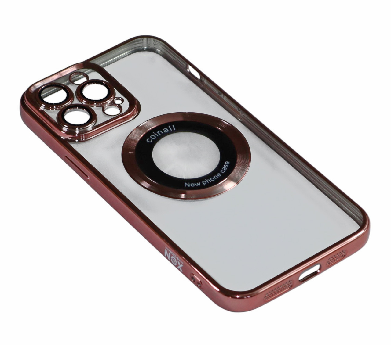 Магнітний чохол XON PhoneCase Magnetic для iPhone 13 Pro Max (PCMC1113400P 8222) Рожевий/Прозорий, фото 1