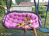 Садова гойдалка для дачі та присадибної ділянки, Підвісна гойдалка для дітей та дорослих, навантаження 200 кг, фото 5